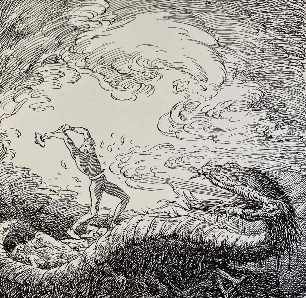 Thor og Midgårdsormen.